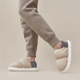 Chausson polaire effet doudoune fourré