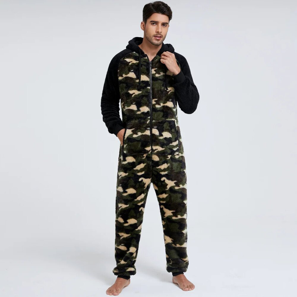 Grenouillere polaire homme militaire avec poche