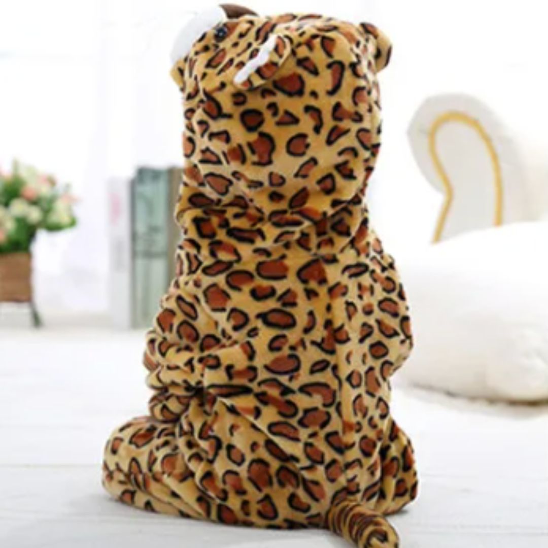 Polaire bébé combinaison léopard