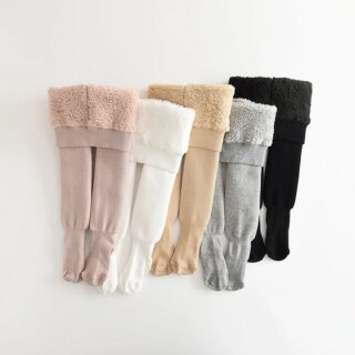 Polaire enfant collant fille fourré uni