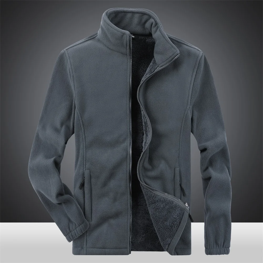 Polaire homme thermique gris avec fermeture à zipper Polaire homme thermique gris avec fermeture à zipper