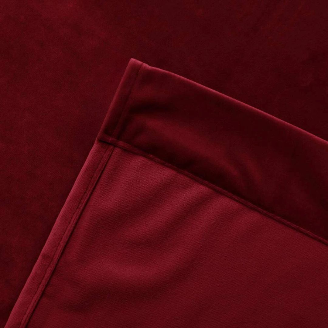 Rideau thermique polaire occultant à anneau rouge 150 x 250 cm