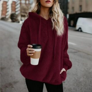 Sweat Polaire TOG24 Femme Rouge Taille 20 - Pull 1/2 Zip, Manches Longues, Parfait état
