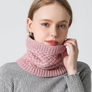 Tour de cou polaire en tricot fourré