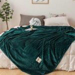 Couverture polaire vert en molleton super doux
