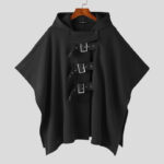 Poncho polaire homme vintage et tendance à capuche