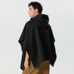 Poncho polaire homme vintage et tendance à capuche