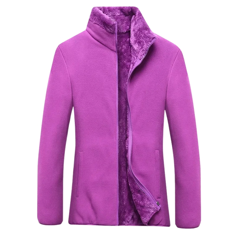 Polaire zippé femme coupe-vent et original sur fond blanc