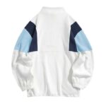 Sweat polaire homme blanc vintage à col haut