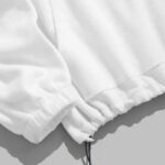 Sweat polaire homme blanc vintage à col haut