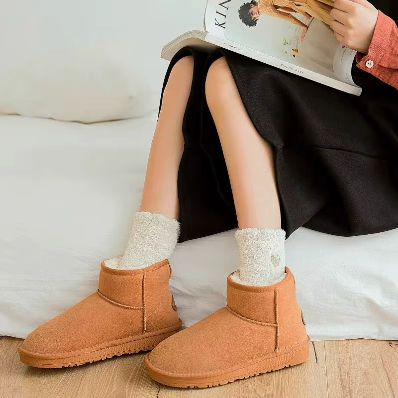 Chaussette polaire à motif de cœur